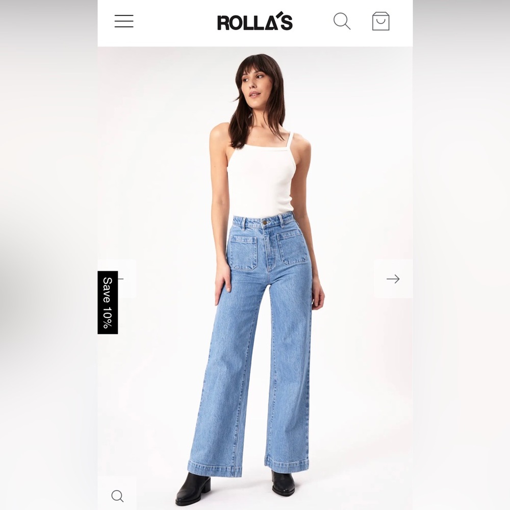 New Rollas organic sailor jean